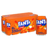 Fanta orange soft drink multipack 8 x 330ml cans - British product