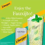 Schweppes soda water 12 x 150ml cans, imported from the UK