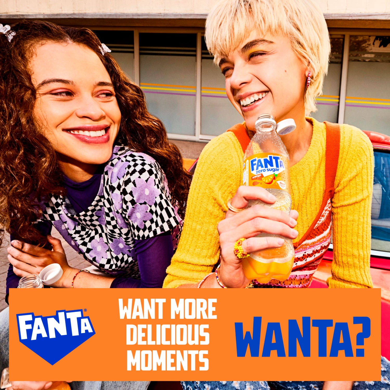 Fanta Orange Zero sugar free fizzy drink 2L - British product