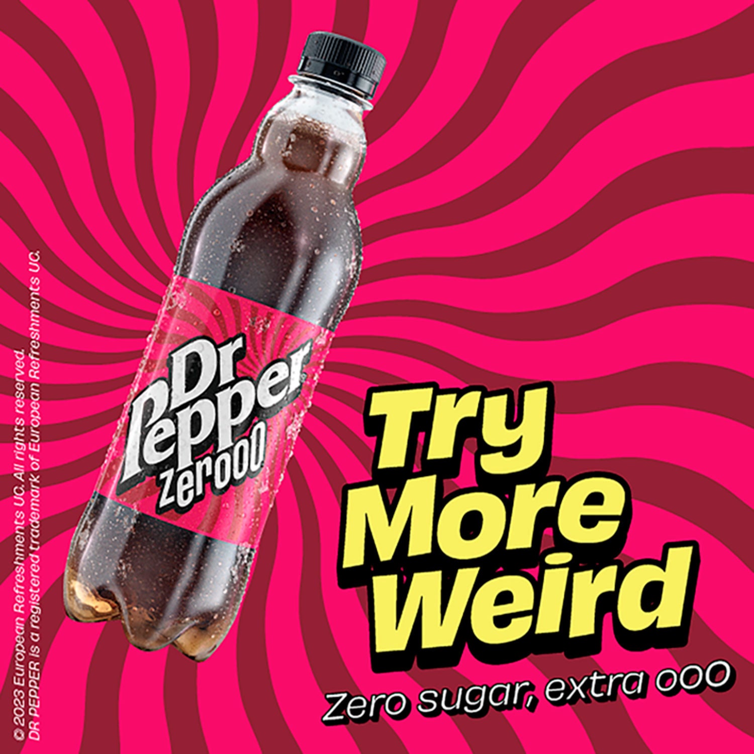 Dr Pepper Zero fizzy drink 500ml - British product