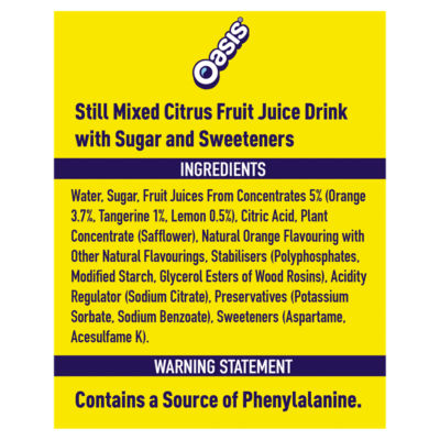 Oasis Citrus Punch still fruit drink 1.5L, imported from the UK