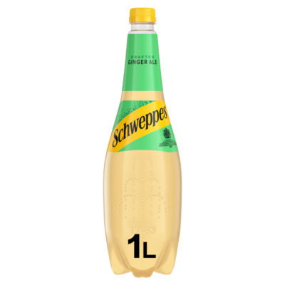Schweppes Canada Dry Ginger Ale kohlensäurehaltiges Erfrischungsgetränk 1L Flasche