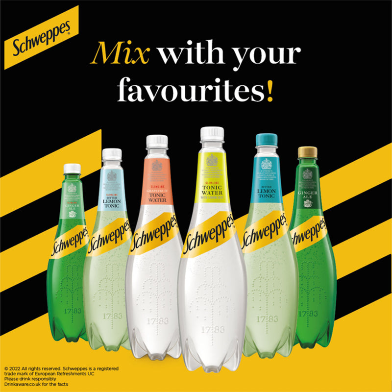 Schweppes Ginger Ale Slimline 1L Bottle (British brand)