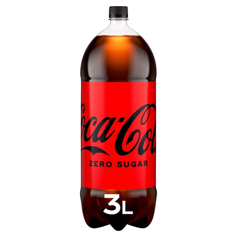 Coca-Cola Zero Sugar soft drink 3L bottle, UK version