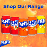 Fanta Orange soft drink 18 x 330ml cans - British product