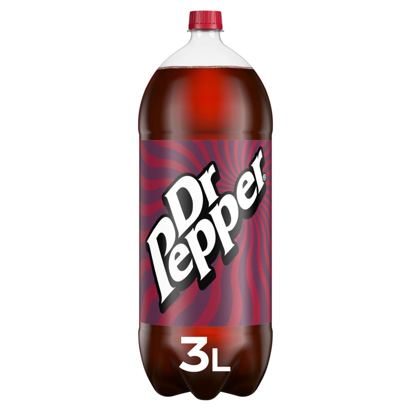 Dr Pepper sparkling fruit soft drink 3L - British product