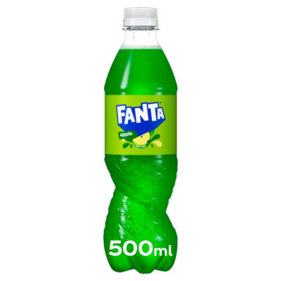 Fanta Apple Zero 500ml sparkling apple drink (British brand)