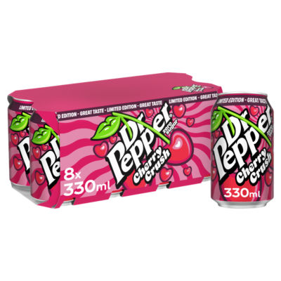 Dr Pepper Zero Cherry Crush 8-pack 330ml each, UK version