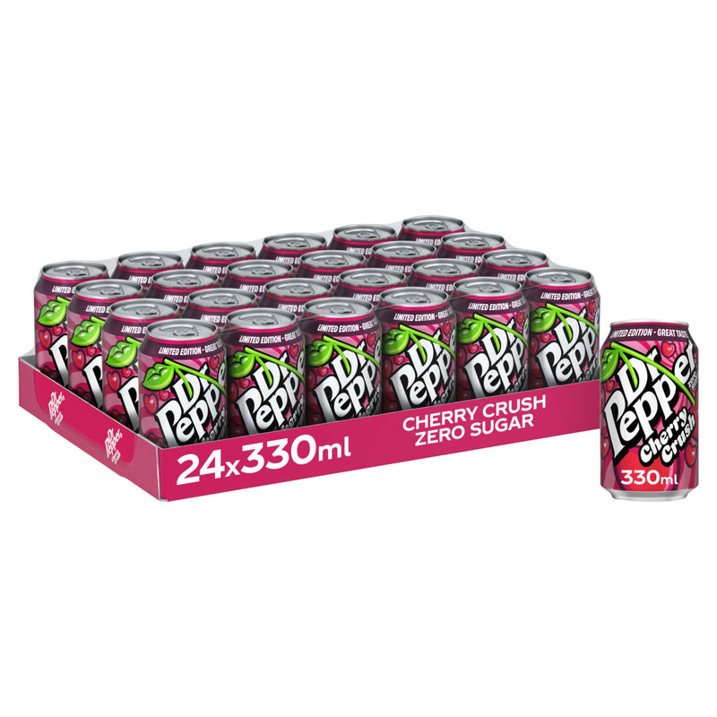 Dr Pepper Zero Cherry Crush 24x330ml (British brand)