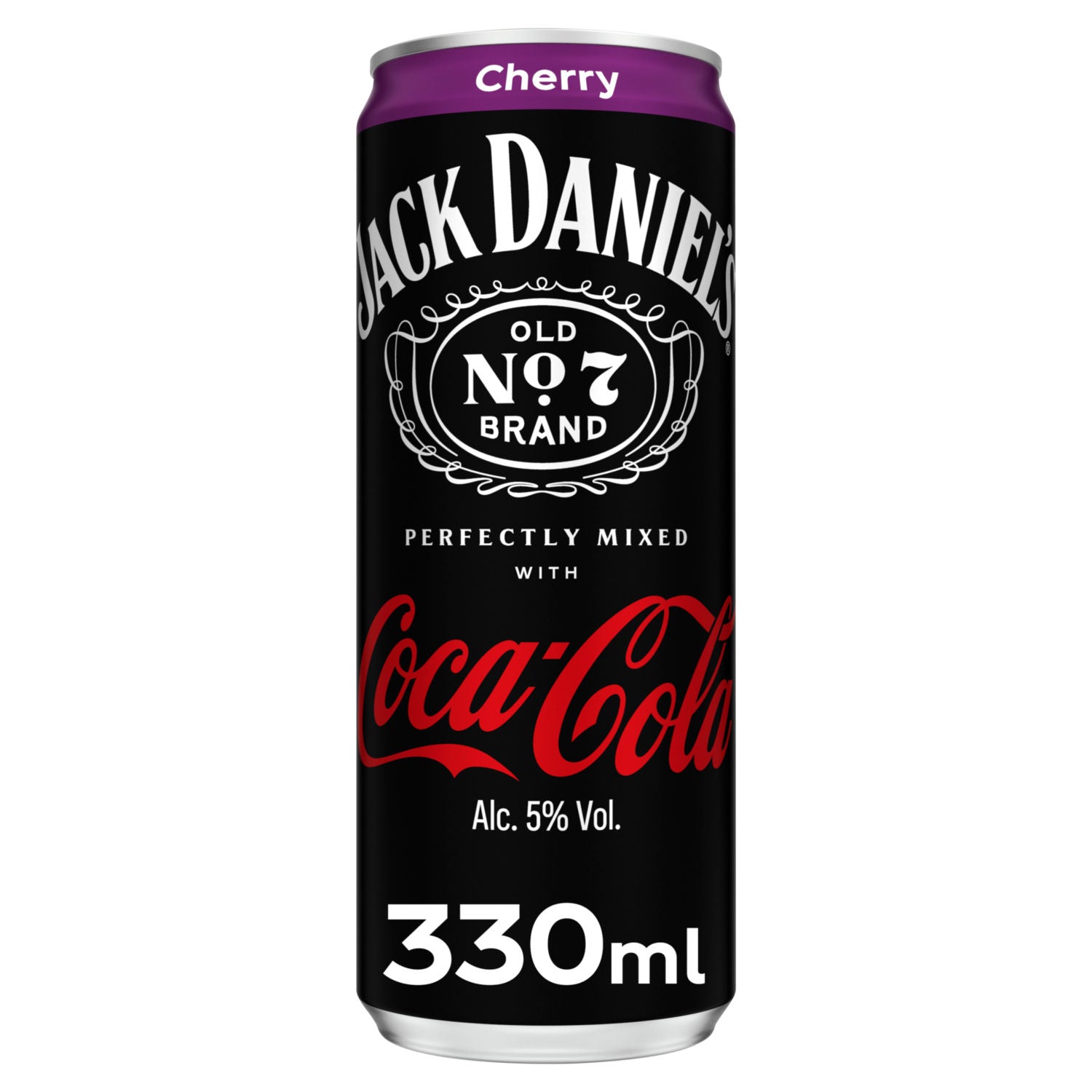Jack Daniel's Coca-Cola Cherry cocktail 330ml can, imported from the UK