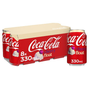 Coca-Cola Cherry Float soda 8x330ml cans, UK version