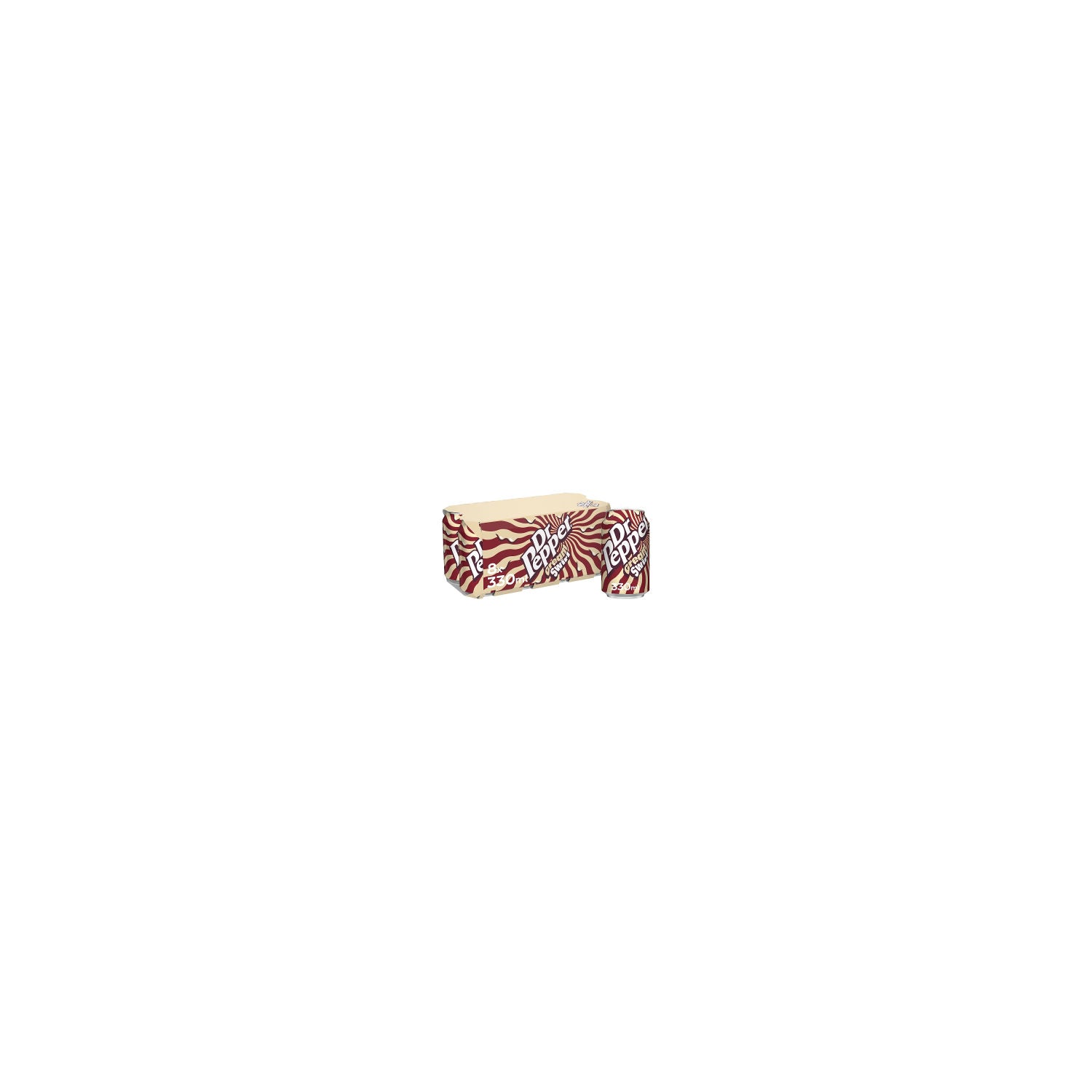 Dr Pepper Cream Swirl soft drink 8x330ml cans, imported from the UK