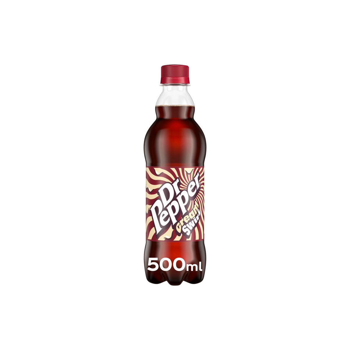 Dr Pepper soft drink Cream Swirl 500ml (British brand)