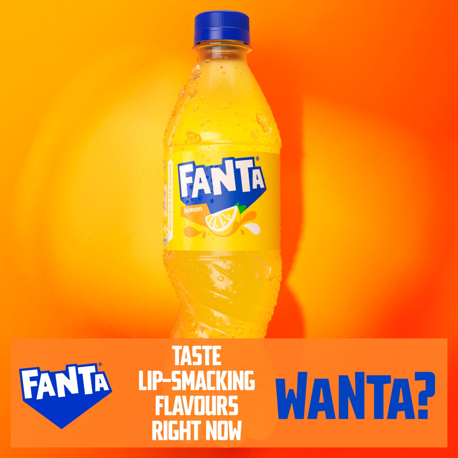 Fanta Lemon sparkling soft drink 500ml (British brand)