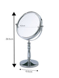 Showerdrape chrome round 5x magnification reversible vanity mirror 38cm x 19cm (British brand)