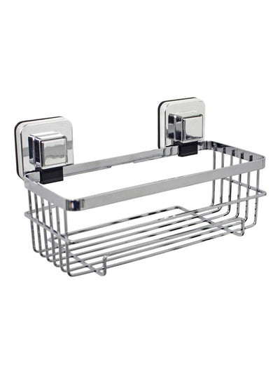 سلة زجاجات مثبتة على الحائط بالشفط من Showerdrape Chrome Pushloc Shower Caddy