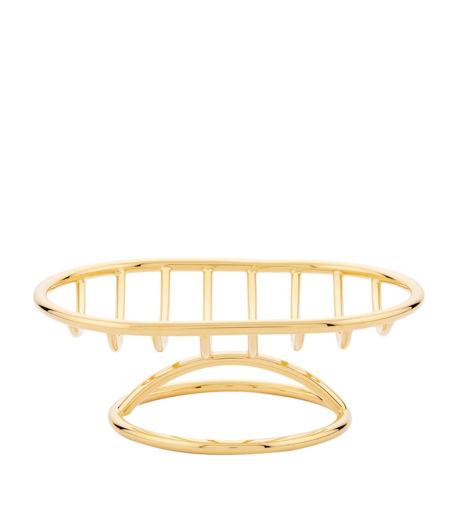 Zodiac Cylinder Gold-Plated Soap Dish (British brand)