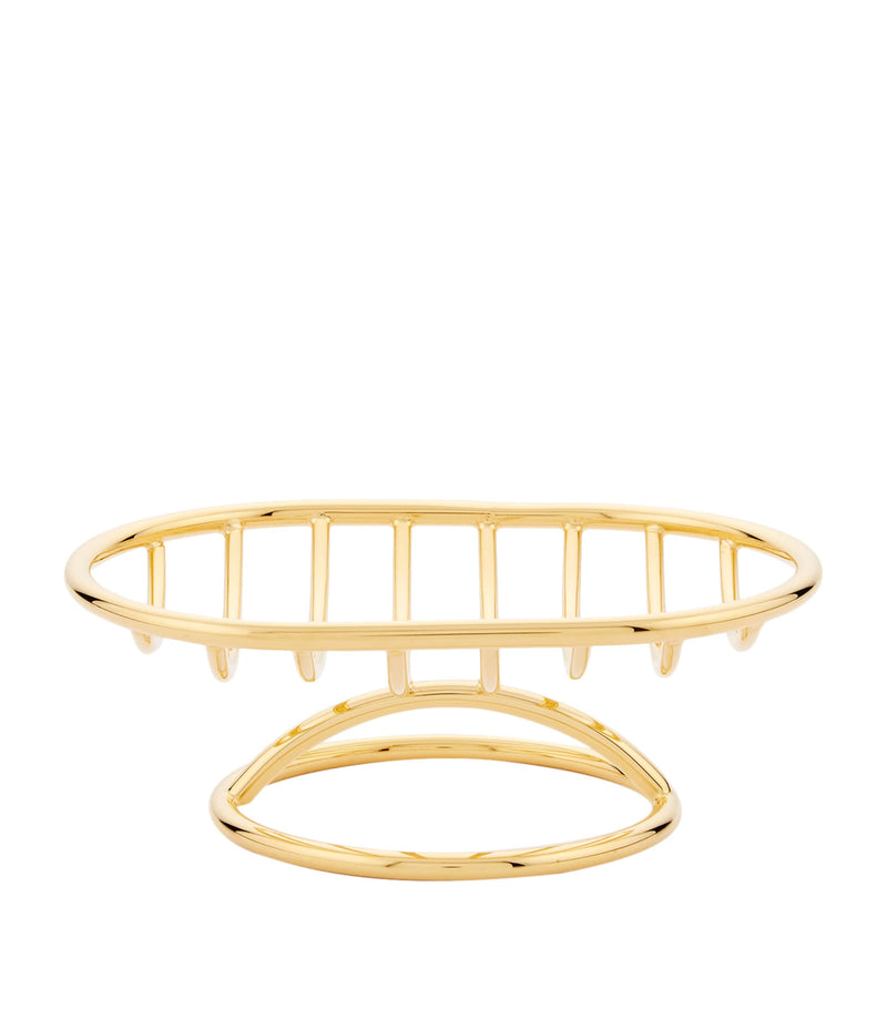 Zodiac Cylinder Gold-Plated Soap Dish (British brand)