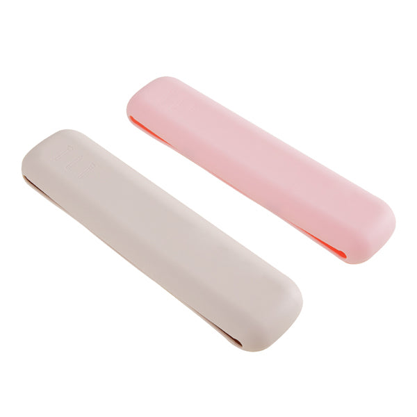 Livingandhome magnetic silicone makeup brush holder 2 pack khaki pink (British brand)