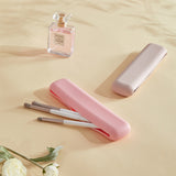 Livingandhome magnetic silicone makeup brush holder 2 pack khaki pink (British brand)