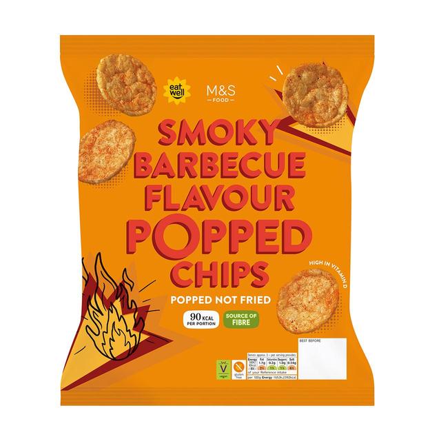 M&S Smoky BBQ Popped Potato Chips   80g