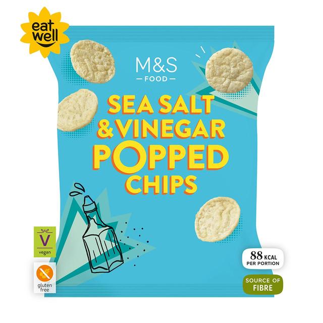 M&S Sea Salt & Apple Cider Vinegar Popped Potato Chips   80g