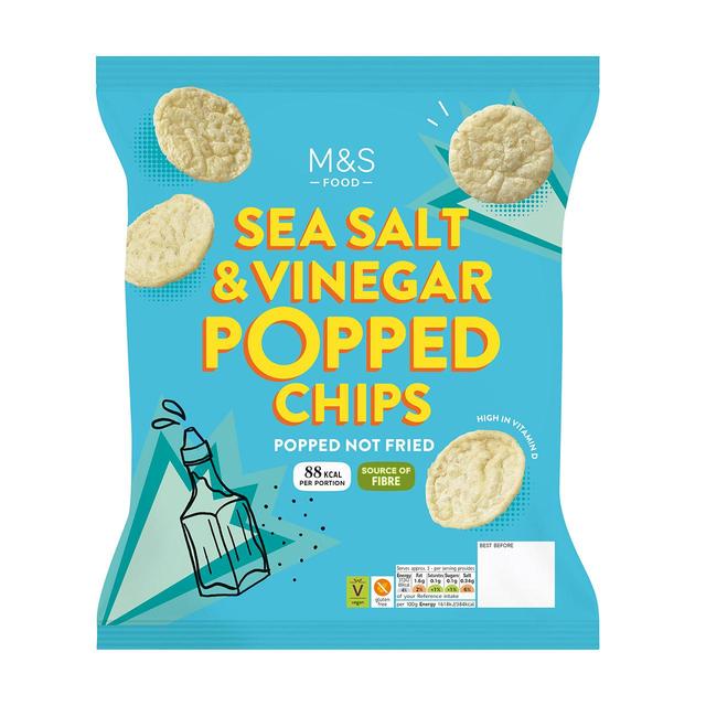 M&S Sea Salt & Apple Cider Vinegar Popped Potato Chips   80g GOODS M&S   