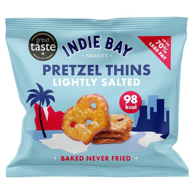 Indie Bay Snacks Pretzel Thins Lightly Salted   24g