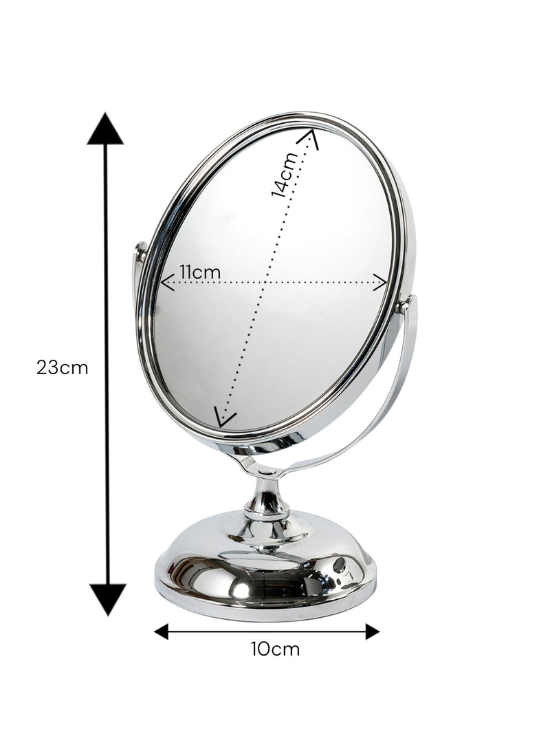 Showerdrape chrome oval vanity mirror 5x magnification - British product