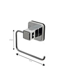 Showerdrape Chrome Suction Wall Mounted Toilet Roll Holder Pushloc