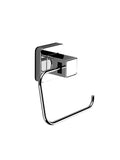 Showerdrape Chrome Suction Wall Mounted Toilet Roll Holder Pushloc