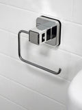 Showerdrape Chrome Suction Wall Mounted Toilet Roll Holder Pushloc