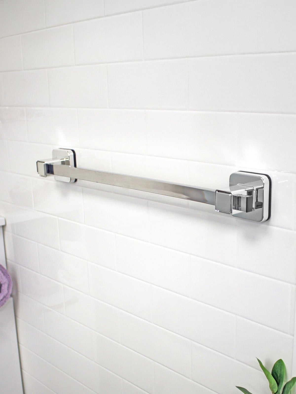 Showerdrape Pushloc suction towel rail 55cm, imported from the UK