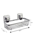 Showerdrape chrome suction basket 26cm wide - British product