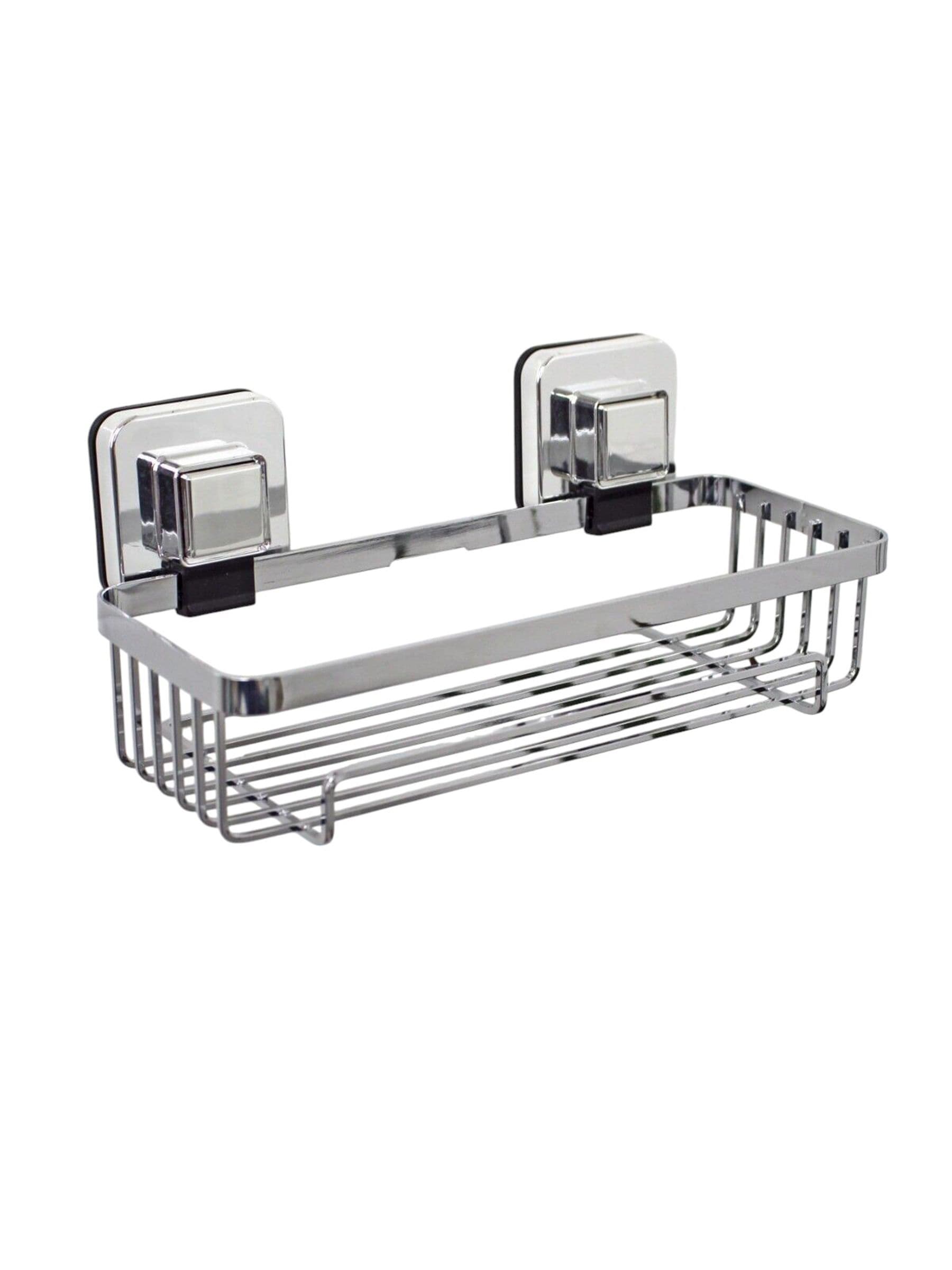 Showerdrape chrome suction basket 26cm wide - British product