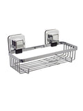 Showerdrape chrome suction basket 26cm wide - British product
