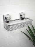 Showerdrape chrome suction basket 26cm wide - British product