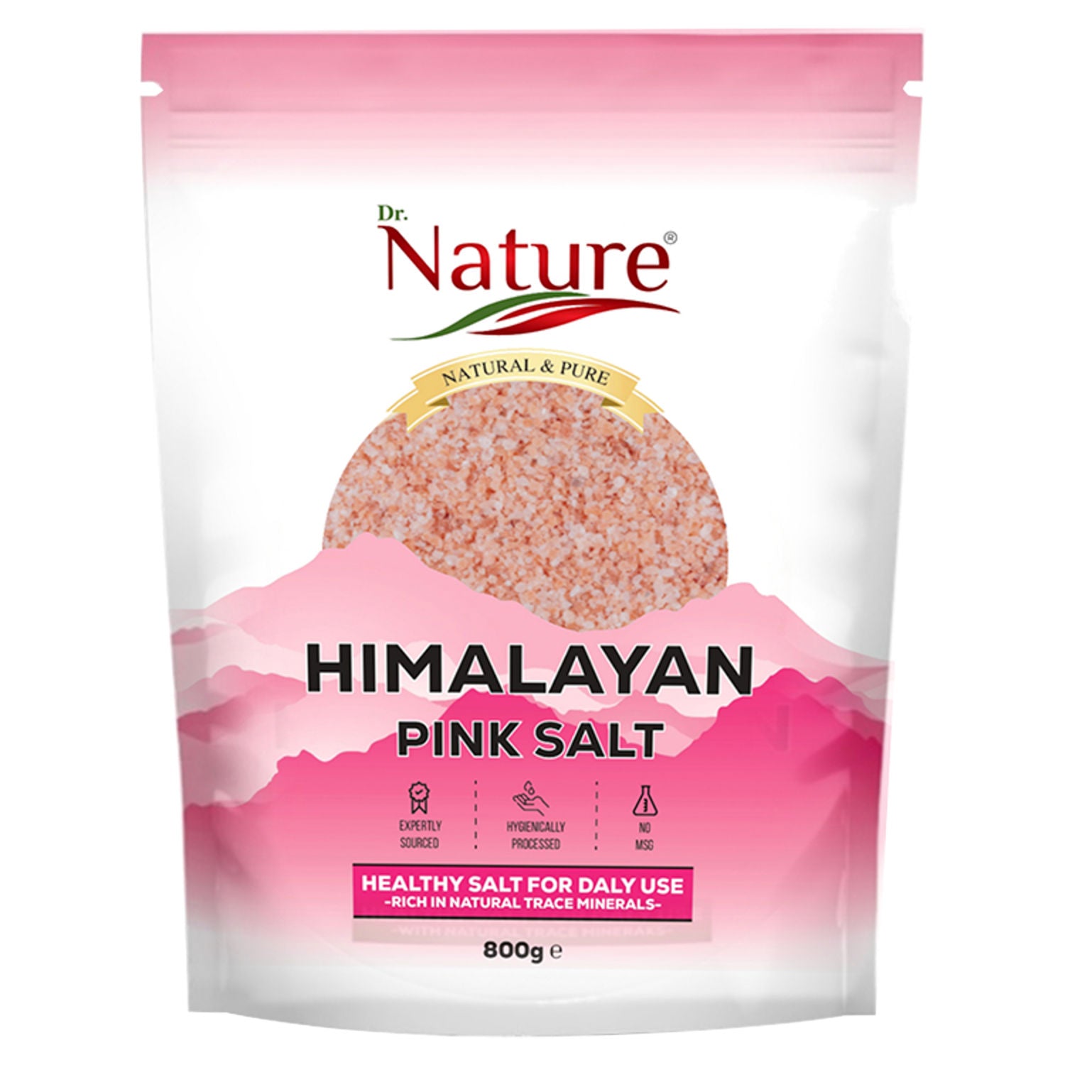 Dr Nature Himalayan Pink Salt 800g - British product