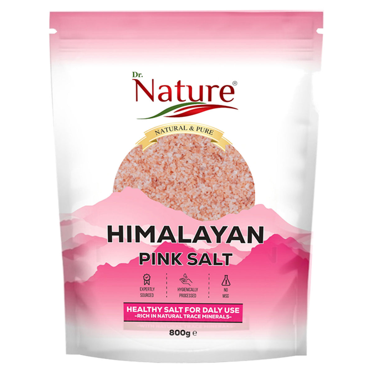 Dr Nature Himalayan Pink Salt 800g - British product