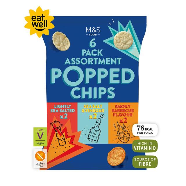 M&S Assorted Popped Potato Chips Multipack   6 per pack GOODS M&S   