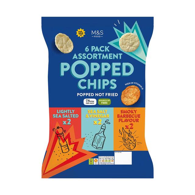 M&S Assorted Popped Potato Chips Multipack   6 per pack GOODS M&S   