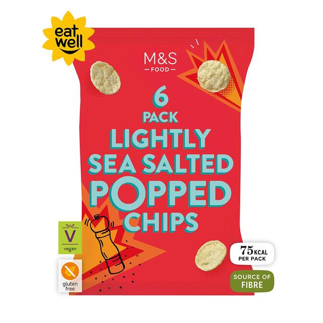 M&S Lightly Salted Popped Potato Chips Multipack   6 per pack