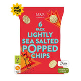 M&S Lightly Salted Popped Potato Chips Multipack   6 per pack GOODS M&S   