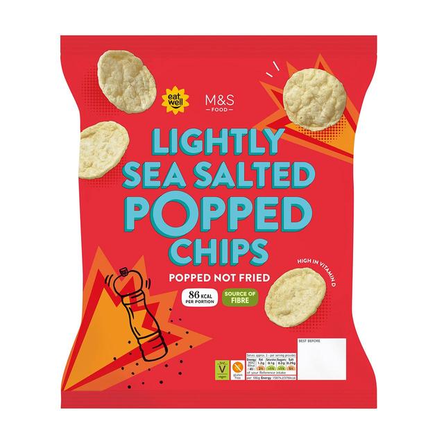 M&S Lightly Salted Popped Potato Chips   80g