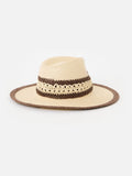 Oliver Bonas cream open weave fedora hat, imported from the UK
