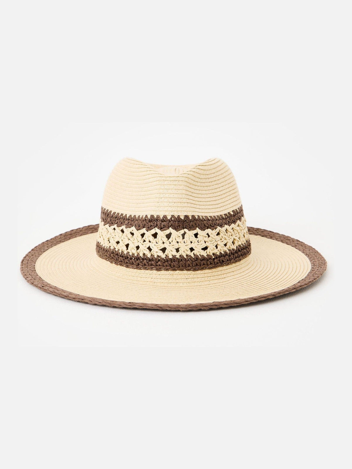 Oliver Bonas cream open weave fedora hat, imported from the UK