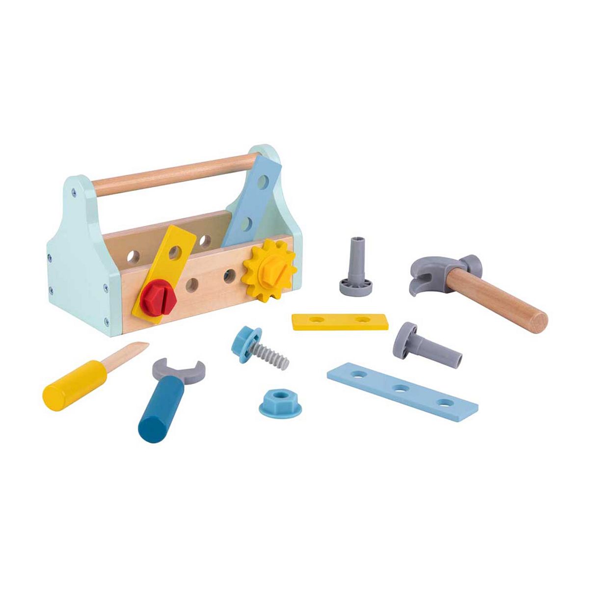 Tooky Toy Wooden Take -Along Tool Box GOODS Boots   