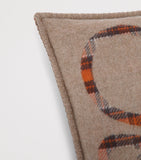 LOEWE cashmere and wool check motif cushion 51cm x 51cm, UK version