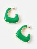 Oliver Bonas green puffy hoop earrings, UK version