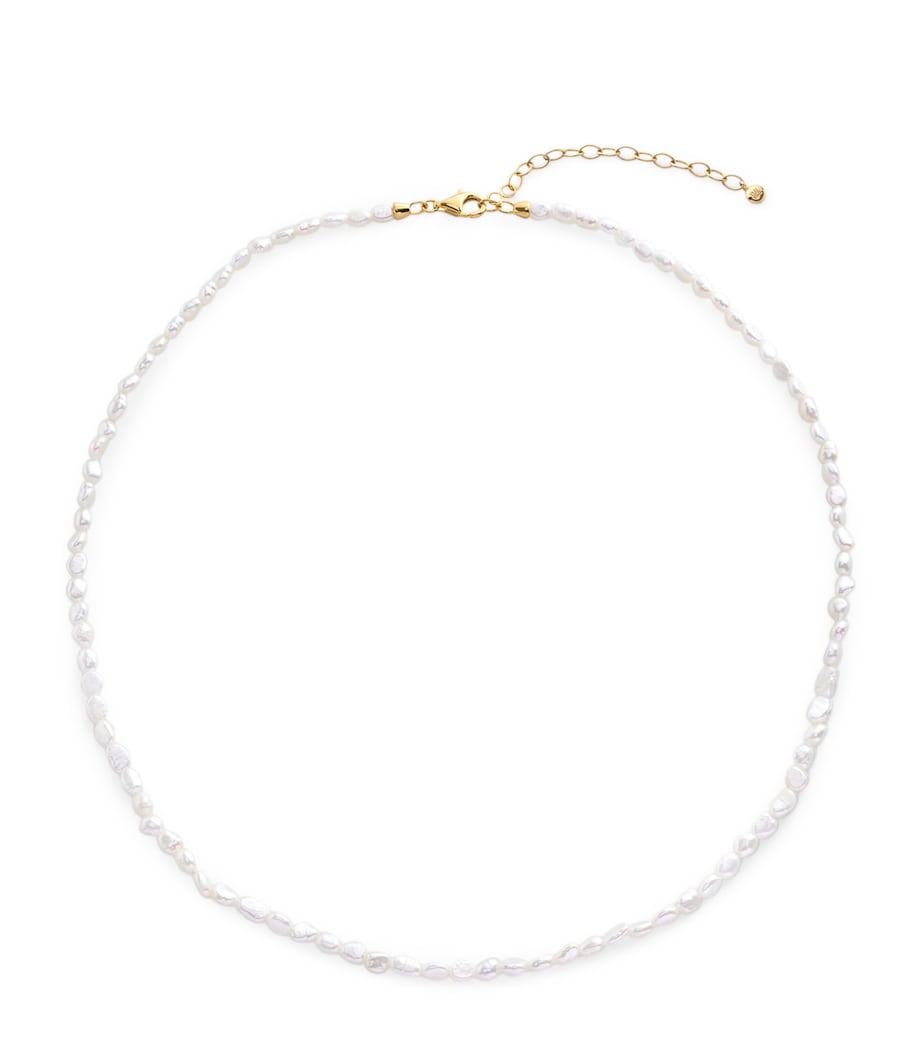 Monica Vinader gold vermeil pearl Capri necklace - British product